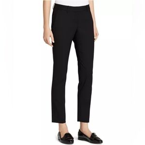 Theory Wool Blend Black Straight Leg Women's Pants